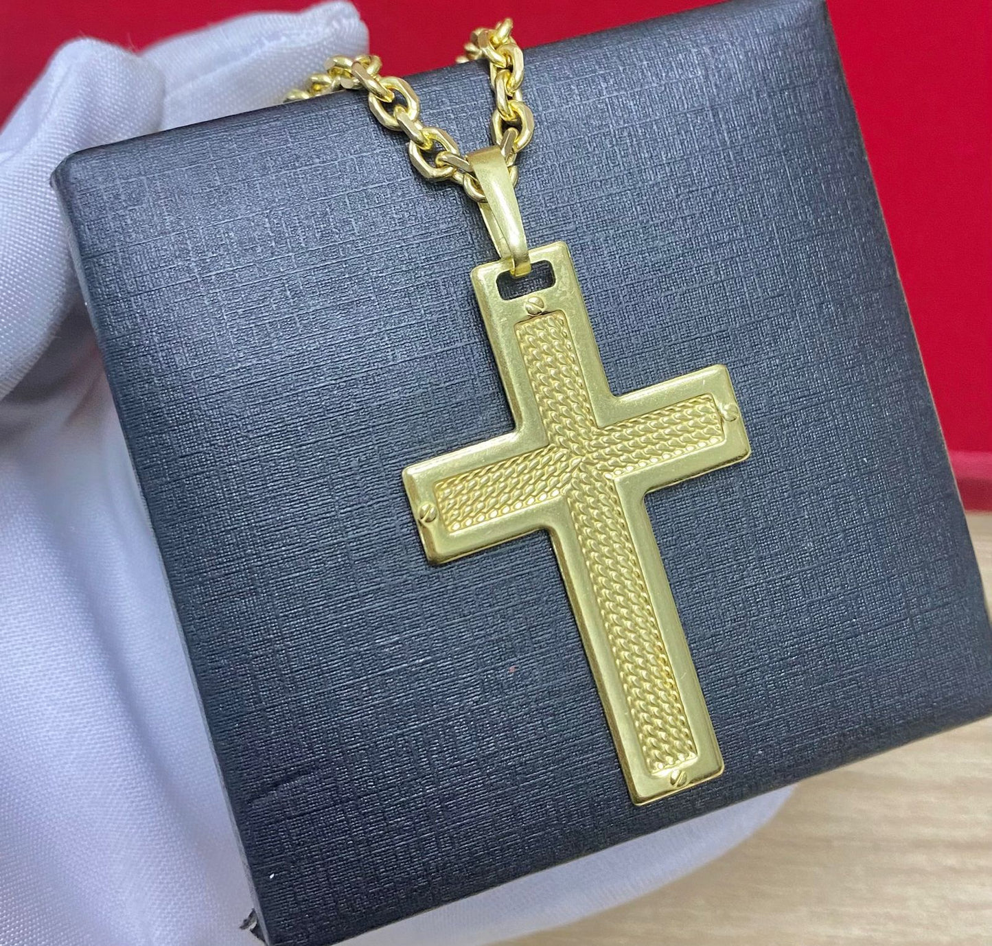 PINGENTE CRUZ DETALHADA G