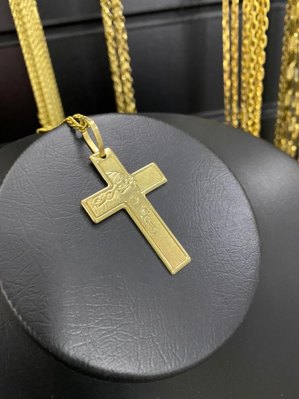 PINGENTE CRUZ COM JESUS - WRDJOIAS