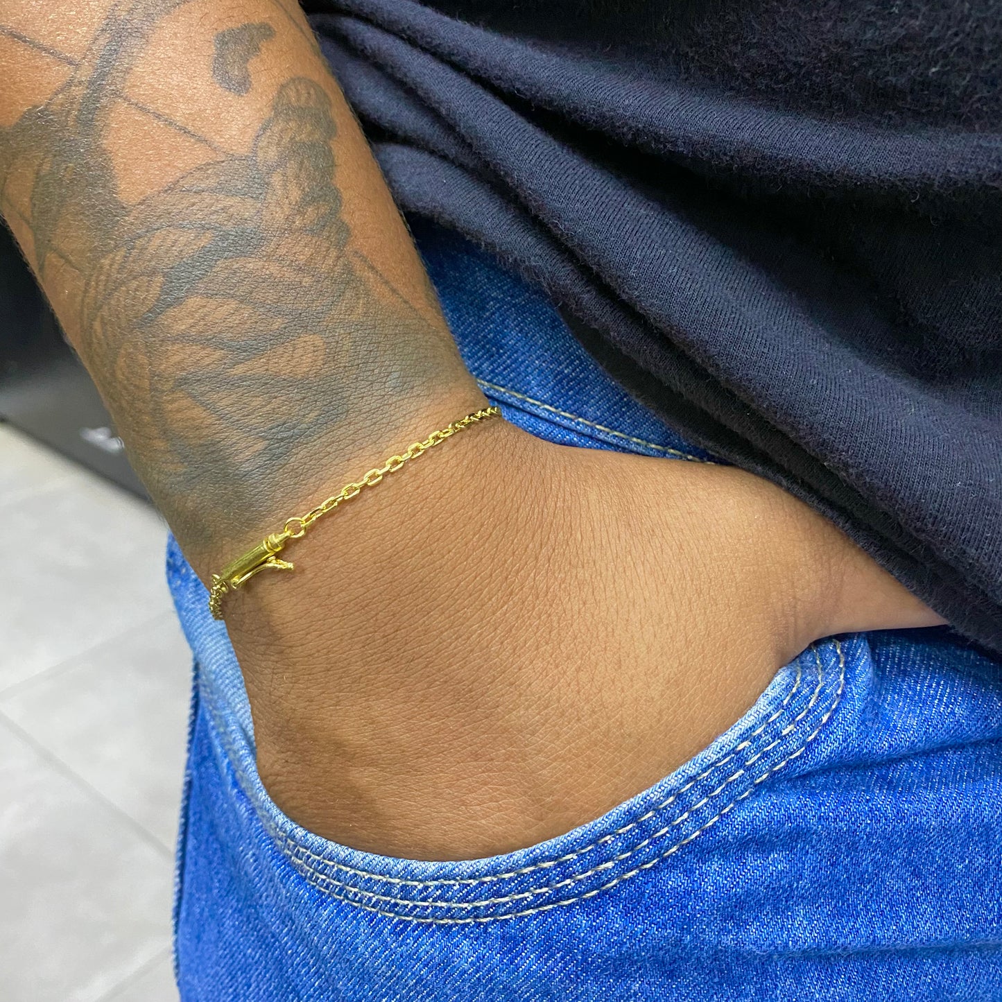 PULSEIRA ELO CADEADO 2MM - WRDJOIAS