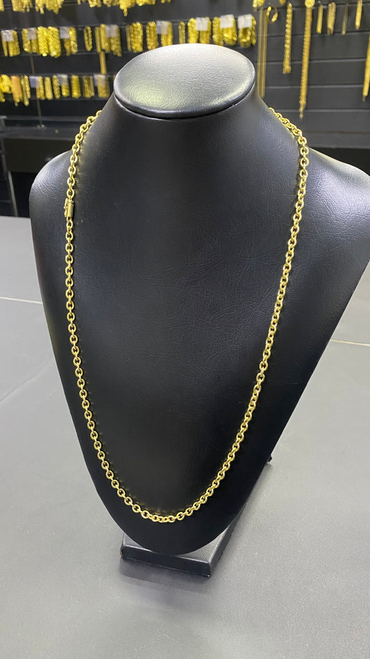 CORRENTE ELO CADEDO BOLEADO 4MM C/FECHO CANHÃO