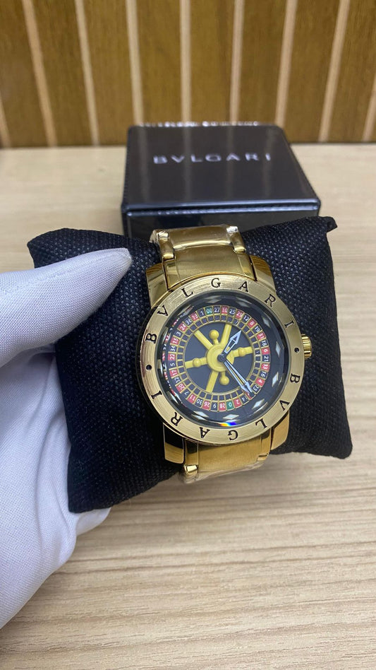 RELOGIO BVGARI DOURADO\PRETO