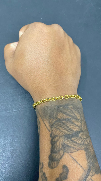 PULSEIRA CADEADO 4 MM BOLEADO  (FECHO CANHÃO)