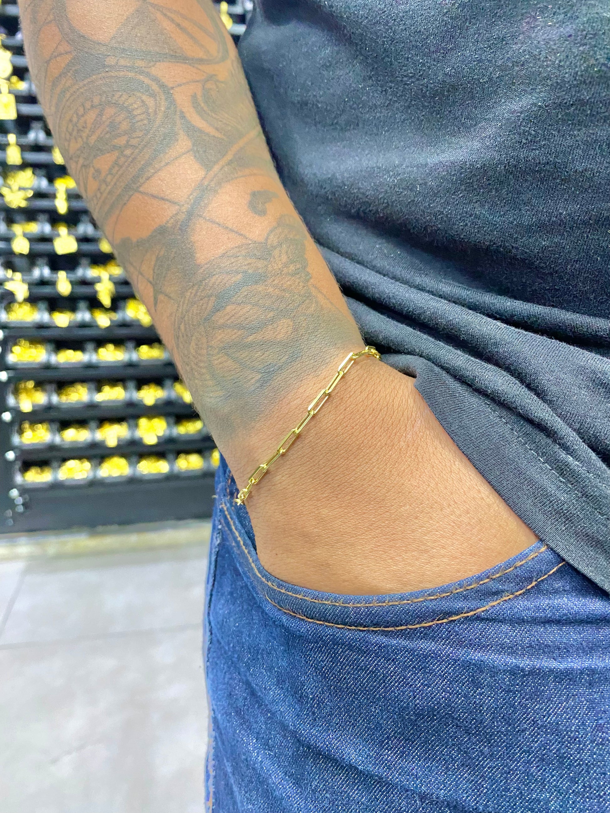 PULSEIRA TIJOLINHO MEIA CANA 3MM - WRDJOIAS