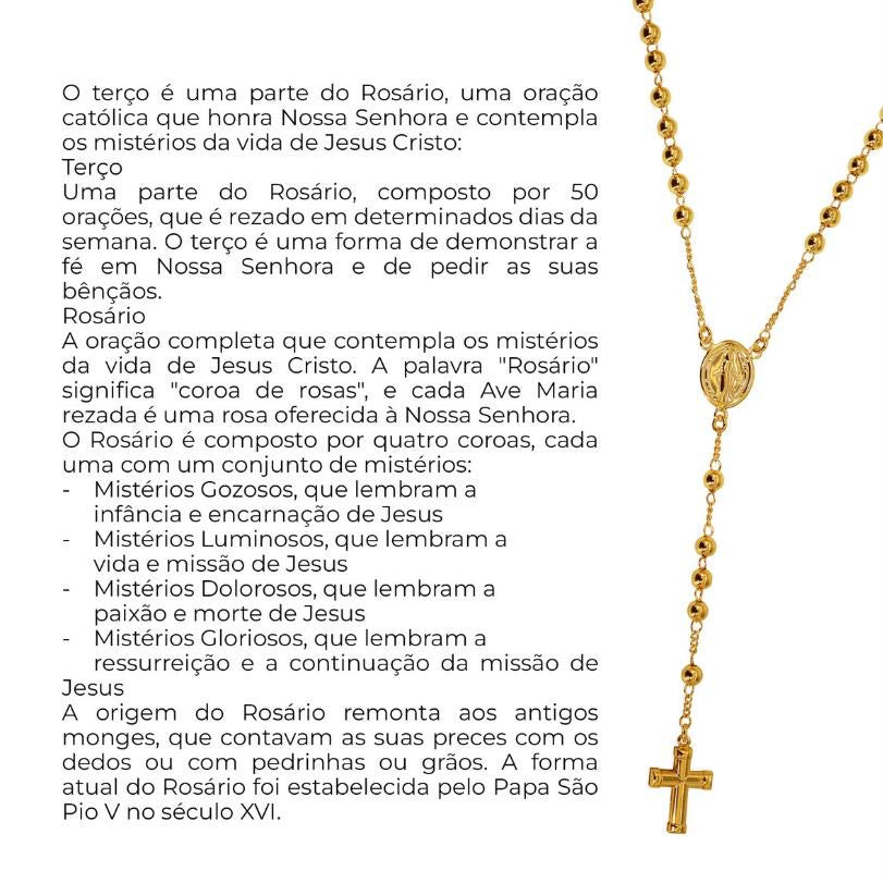 TERÇO ROSÁRIO/SÃO BENTO ( COM VERNIZ )