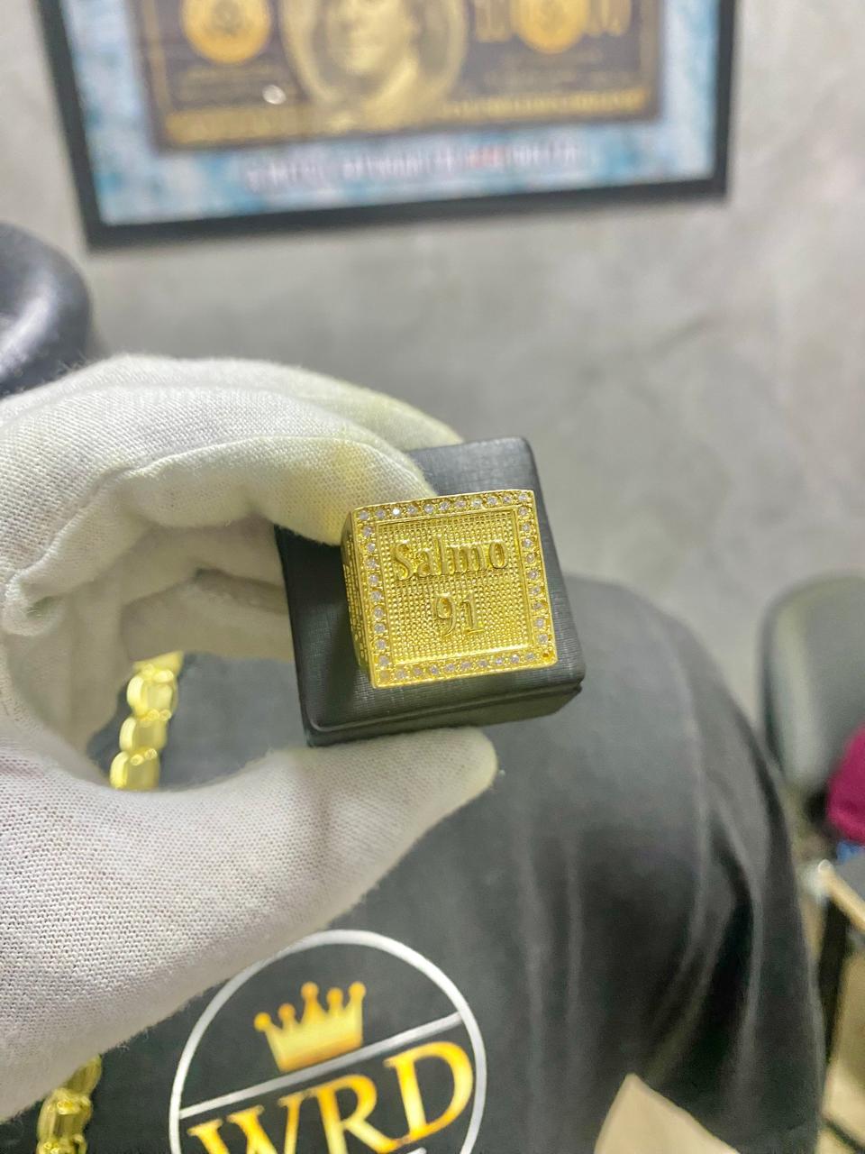 ANEL PERSONALIZADO SALMO 91 CRAVEJADO