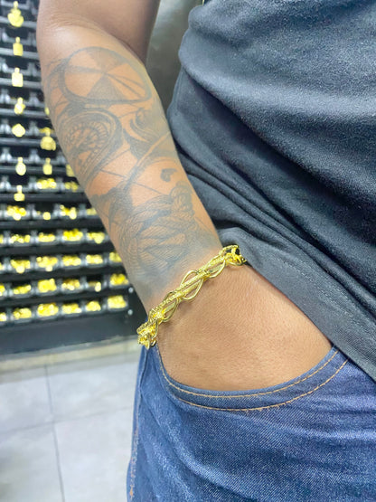 PULSEIRA BALÃO FRISADO 10MM - WRDJOIAS