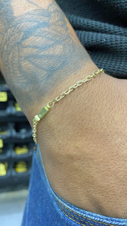 PULSEIRA ELO CADEADO 2MM ( Fecho Gaveta )