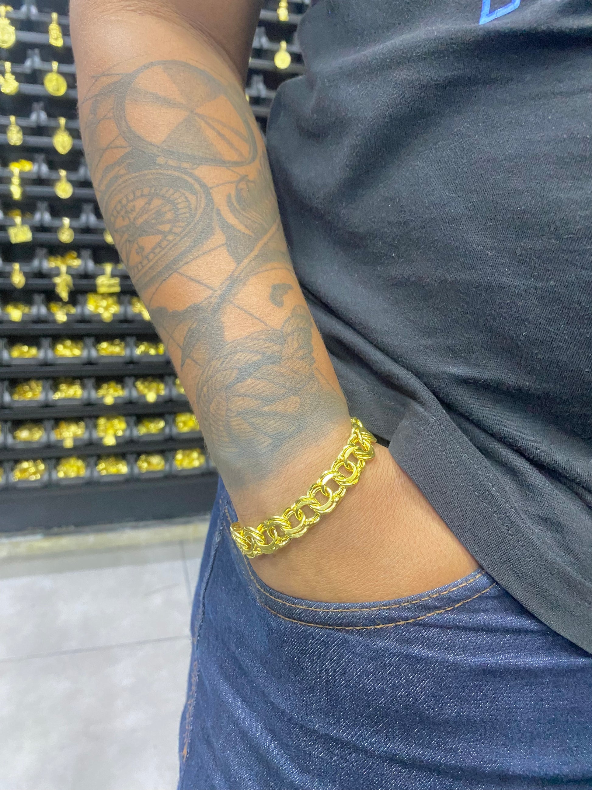 PULSEIRA FRISO DUPLO 10MM - WRDJOIAS