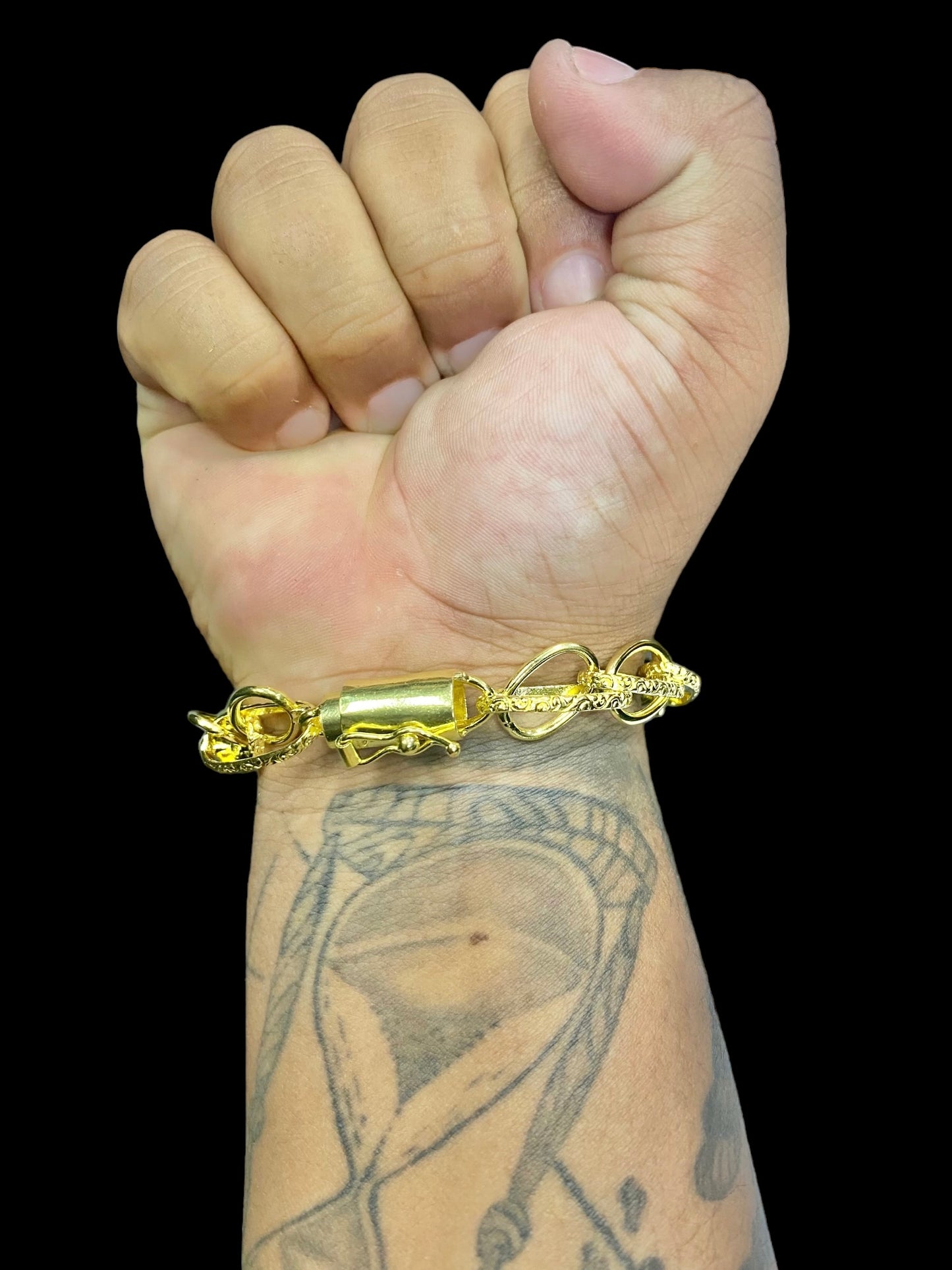 PULSEIRA BALÃO FRISADO 10MM - WRDJOIAS