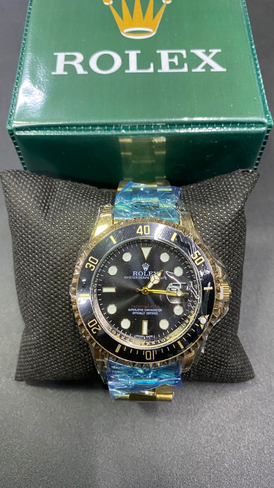 RELOGIO ROLEX DOURADO E PRETO