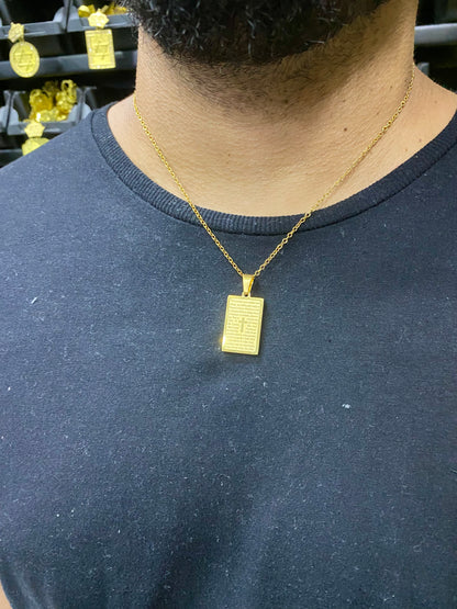 CORRENTE CADEADO 2 MM + PING PLACA PAI NOSSO