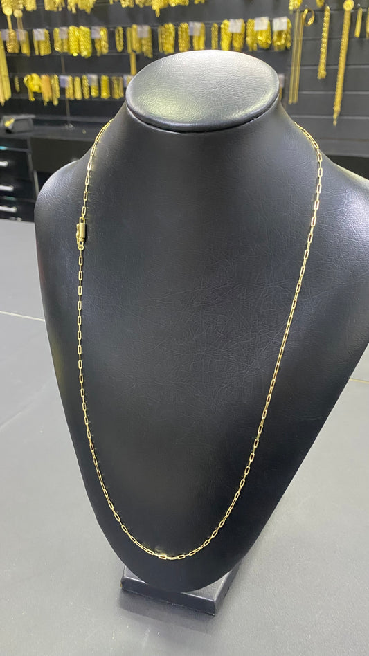 CORRENTE ELO MEIA CANA 2MM C / FECHO CANHÃO