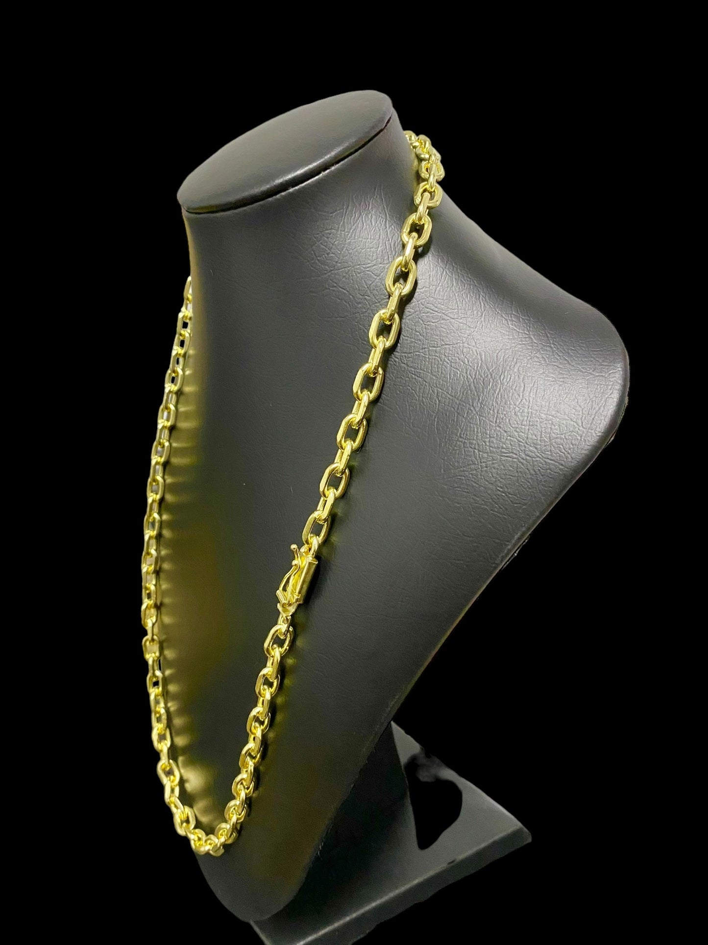 CORRENTE ELO CADEADO QUINA 10MM - 70CM + PULSEIRA BRINDE
