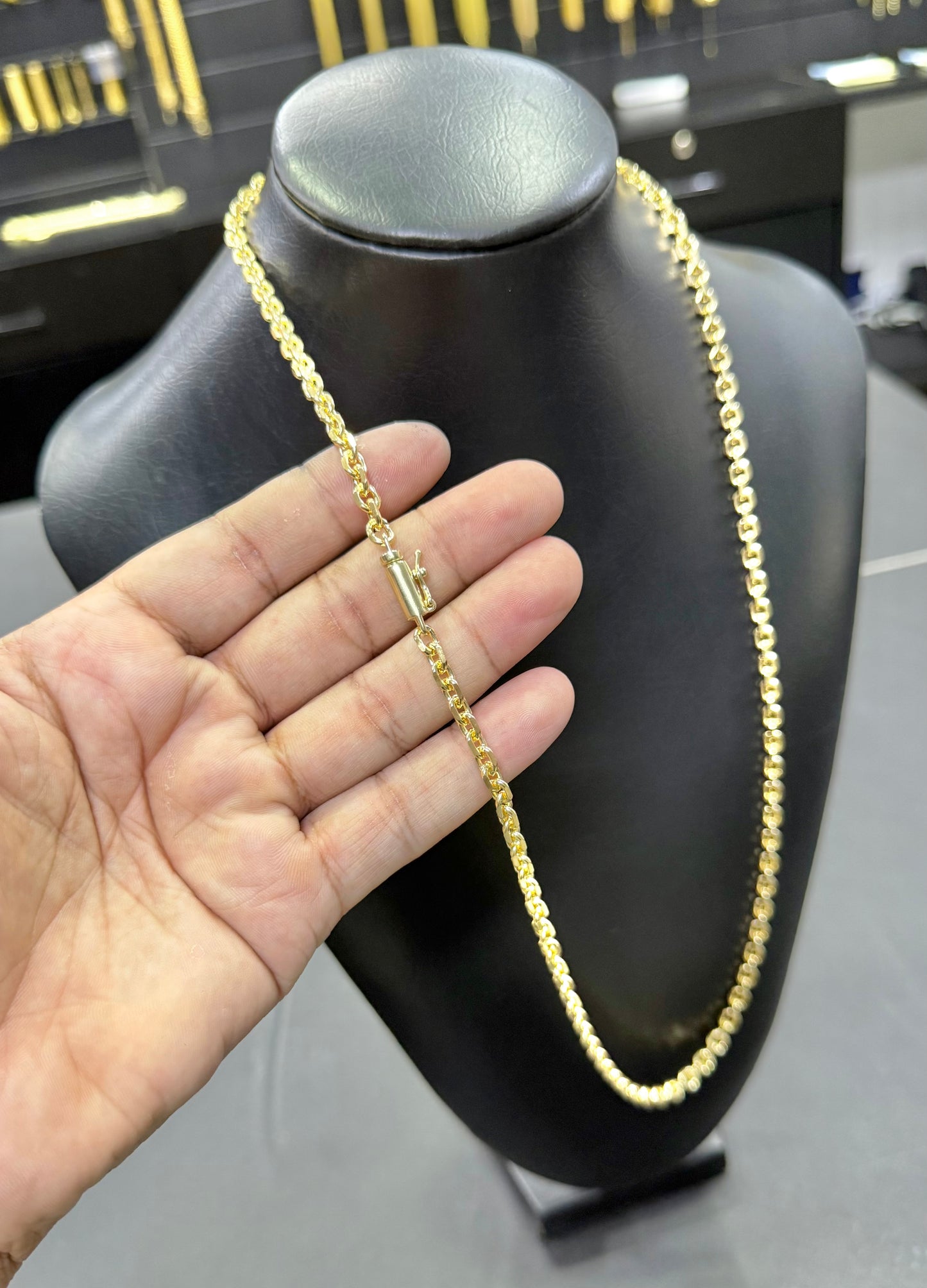 CORRENTE ELO CADEDO 6MM QUINA ( FECHO CANHÃO )