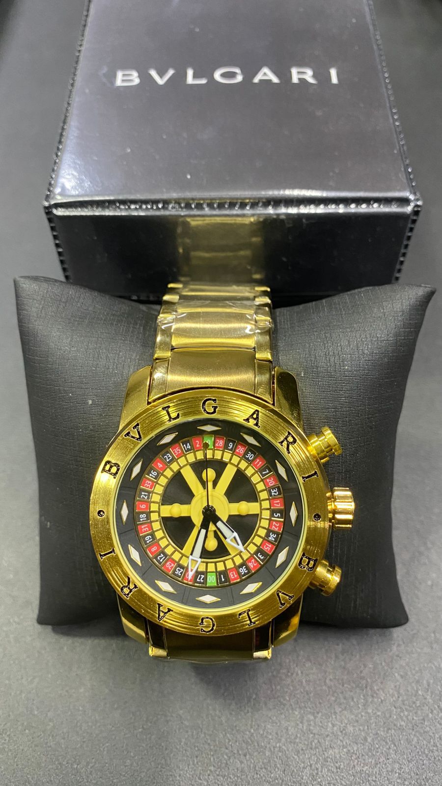 RELOGIO BVLGARI ROLETA PRETO