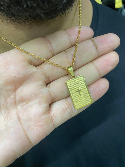 CORRENTE CADEADO 2 MM + PING PLACA PAI NOSSO