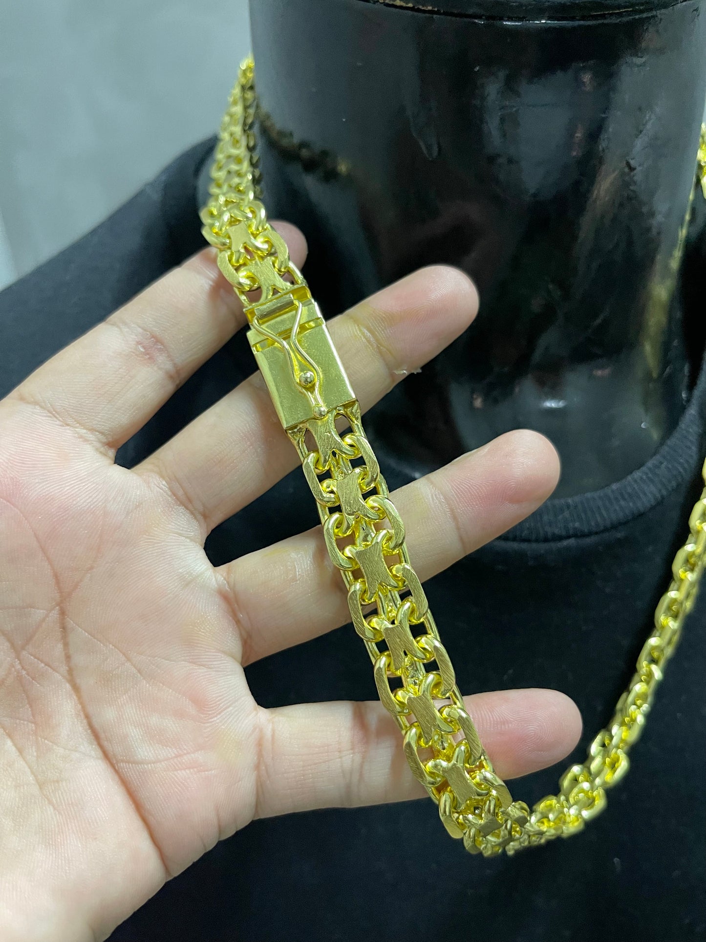 (cópia) CORRENTE ELO CADEADO 18MM + PINGENTE 00 VISIONÁRIO CRAVEJADO.