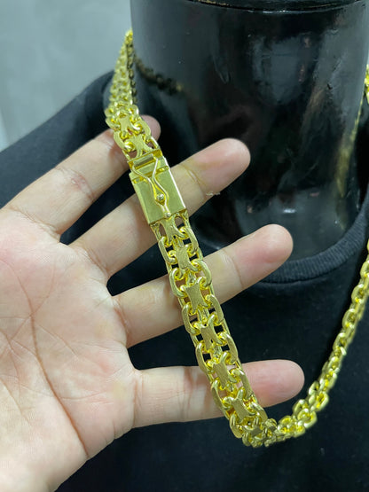 (cópia) CORRENTE ELO CADEADO 18MM + PINGENTE 00 VISIONÁRIO CRAVEJADO.