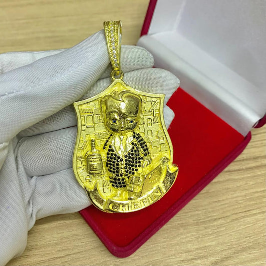 PINGENTE CHEFIN PEDRAS PRETAS