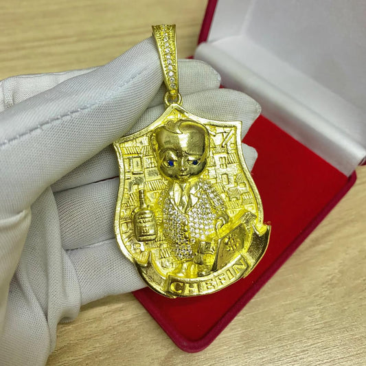 PINGENTE CHEFIN PEDRAS BRANCAS