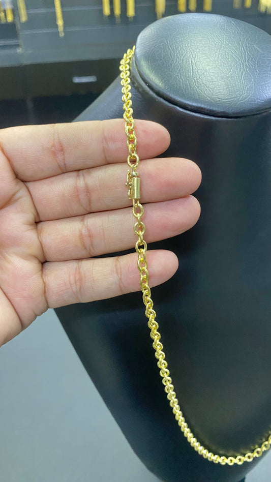 CORRENTE ELO CADEDO BOLEADO 4MM C/FECHO CANHÃO