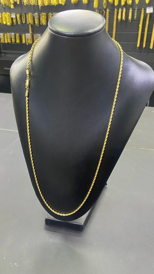 CORRENTE ELO BAIANO 3MM C / FECHO CANHÃO