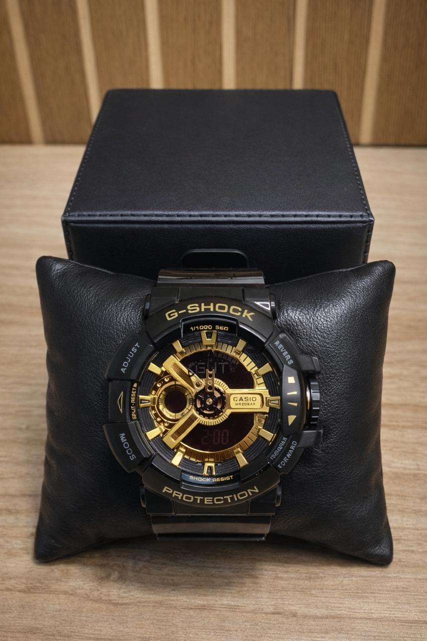 GSHOCK ( PRETO C DOURADO ) AUTOMÁTICO