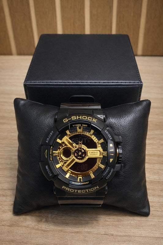GSHOCK ( PRETO C DOURADO ) AUTOMÁTICO