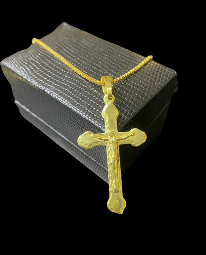 PINGENTE CRUZ COM JESUS DENTRO - WRDJOIAS
