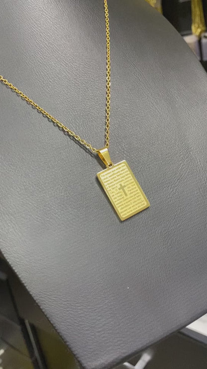CORRENTE CADEADO 2 MM + PING PLACA PAI NOSSO