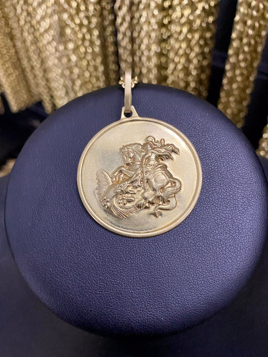 PINGENTE MEDALHA SÃO JORGE - WRDJOIAS