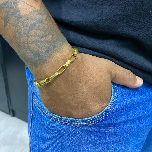 PULSEIRA ELO TIJOLINHO LONG 6MM - WRDJOIAS