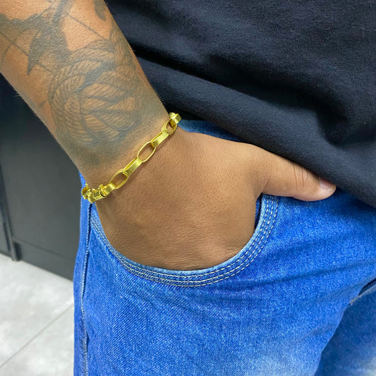 PULSEIRA ELO TIJOLINHO 8MM - WRDJOIAS