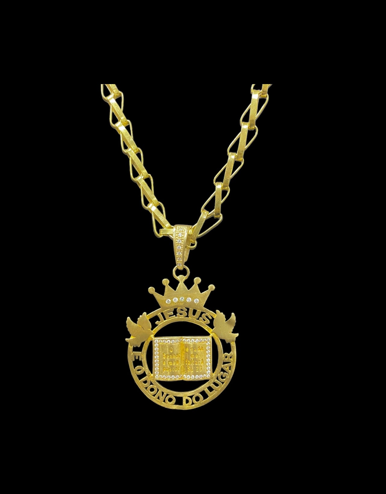 CORRENTE ELO BALAO 10MM + PINGENTE PERSONALIZADO LANÇAMENTO - WRDJOIAS