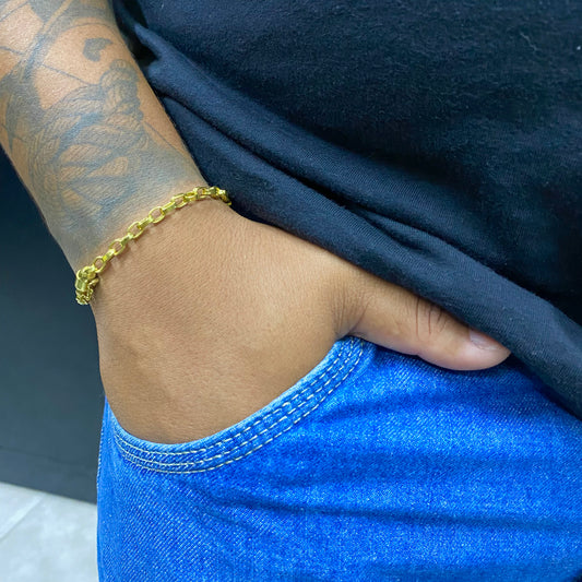 PULSEIRA ELO TIJOLINHO 3MM - WRDJOIAS